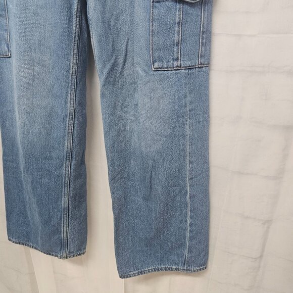 Old Navy Hi Rise Wide Leg Cargo Pants Weathered Rustic 4 - Picture 7 of 12